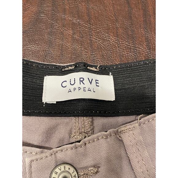 Curve Appeal 10/30 Gray Slim Tapered Jeans Stretch Denim Mid Rise Neutral Basic - Picture 5 of 12
